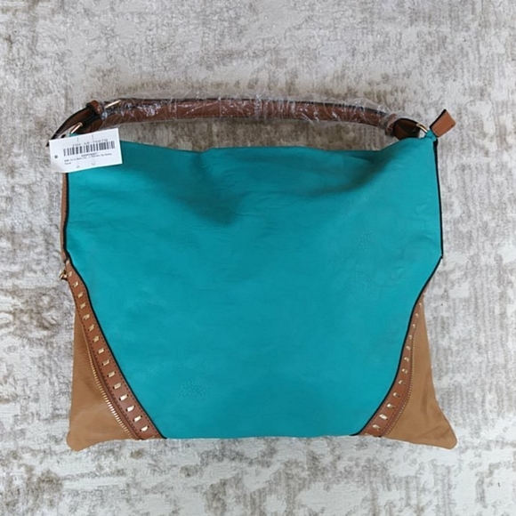 MG Collection Handbags - MG Collection Reona Weekender Turquoise Handbag